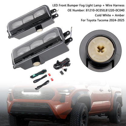 2024-2025 Toyota Tacoma LED Front Bumper Fog Light Lamp + Wire Harness