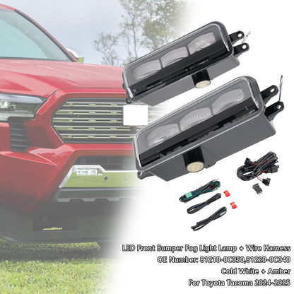 2024-2025 Toyota Tacoma LED Front Bumper Fog Light Lamp + Wire Harness