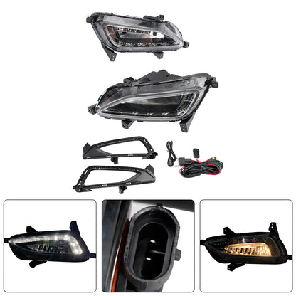 Hyundai Tucson 2016-2018 LED Fog Light Daytime Running Lamp + Wire Harness