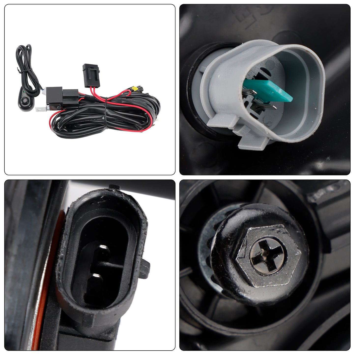 Hyundai Tucson 2016-2018 LED Fog Light Daytime Running Lamp + Wire Harness