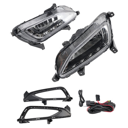 Hyundai Tucson 2016-2018 LED Fog Light Daytime Running Lamp + Wire Harness