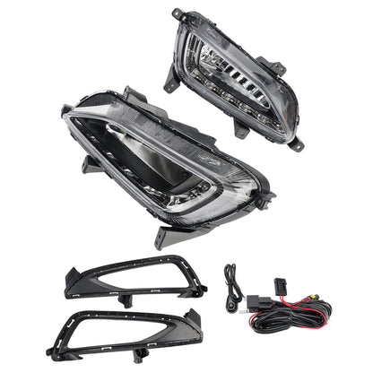 Hyundai Tucson 2016-2018 LED Fog Light Daytime Running Lamp + Wire Harness