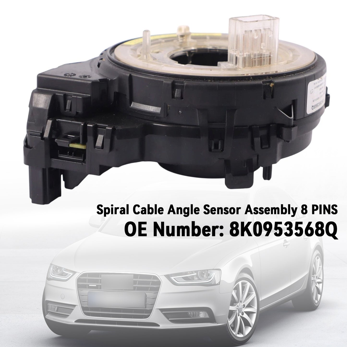 2009-2016 Audi A4 A5 8K0953568Q 8 PINS Spiral Cable Angle Sensor Assembly 8 PINS