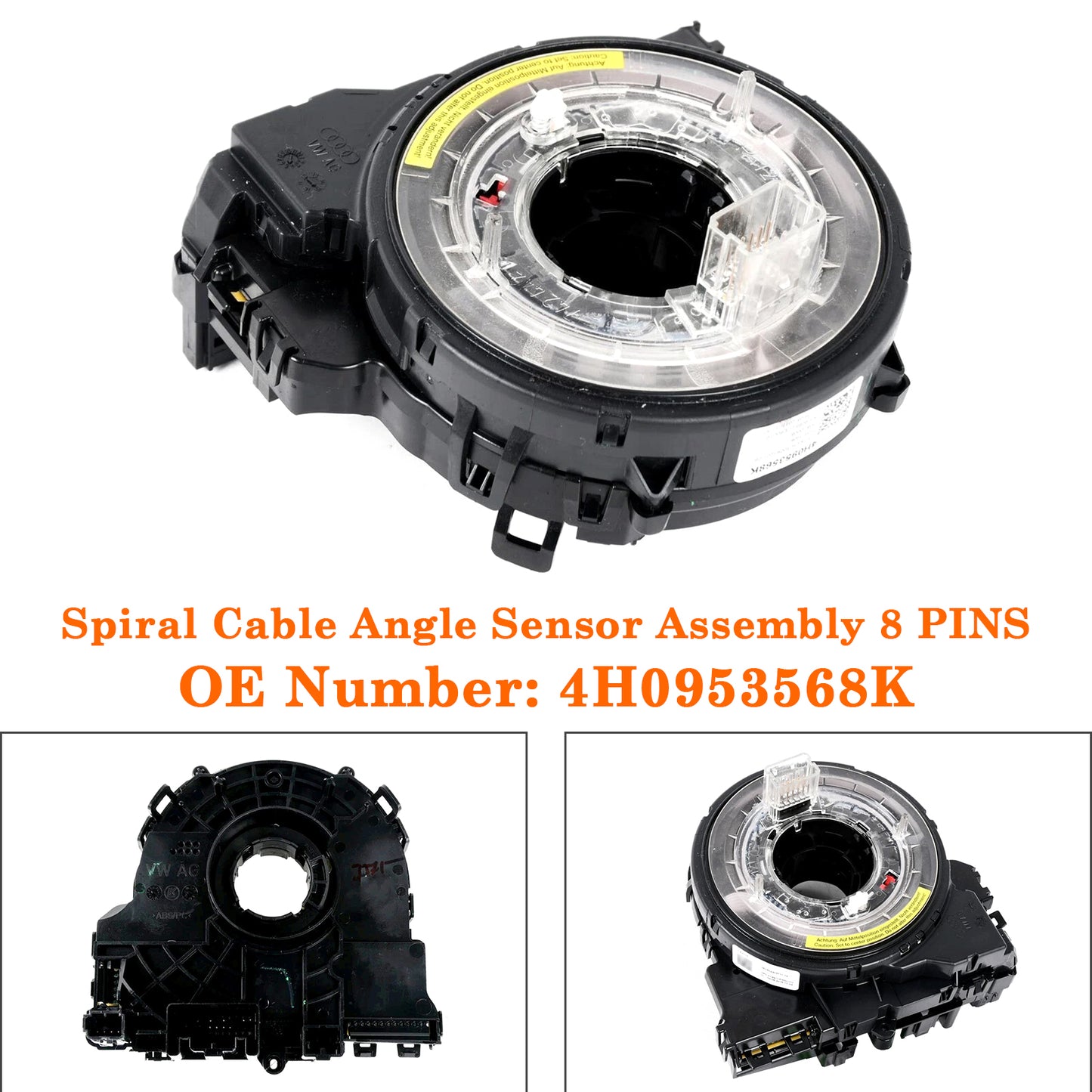 2012-2018 Audi A6 4G 4H0953568K Spiral 8 PINS Cable Angle Sensor Assembly