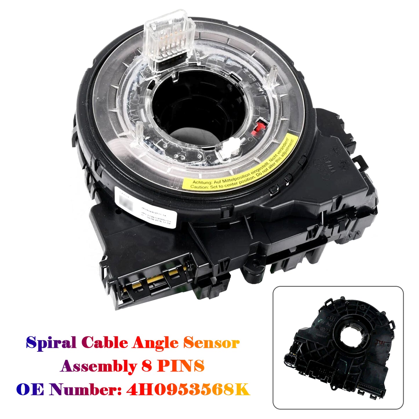2012-2018 Audi A6 4G 4H0953568K Spiral 8 PINS Cable Angle Sensor Assembly