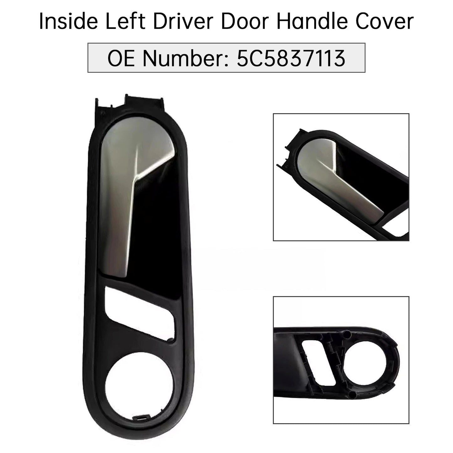 2012-2014 VW Beetle Inside Left Driver Door Handle Cover 5C5837113