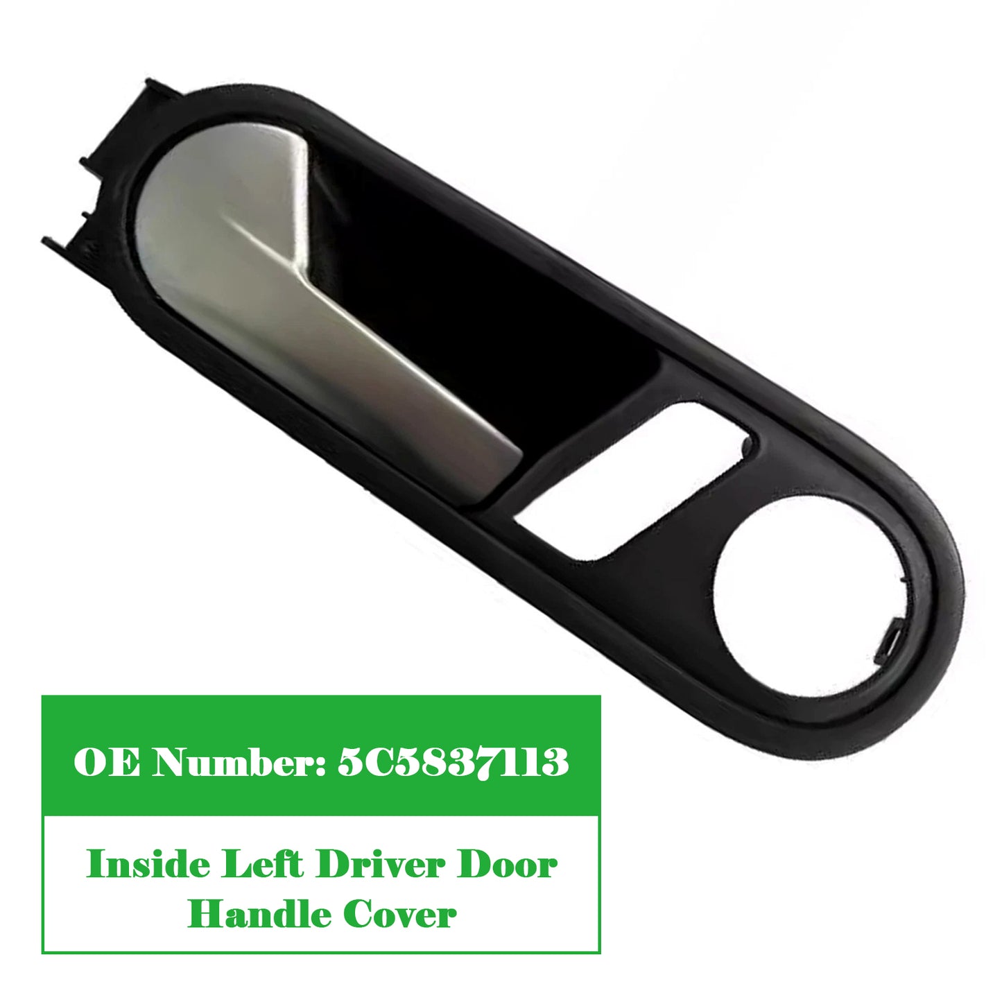 2012-2014 VW Beetle Inside Left Driver Door Handle Cover 5C5837113