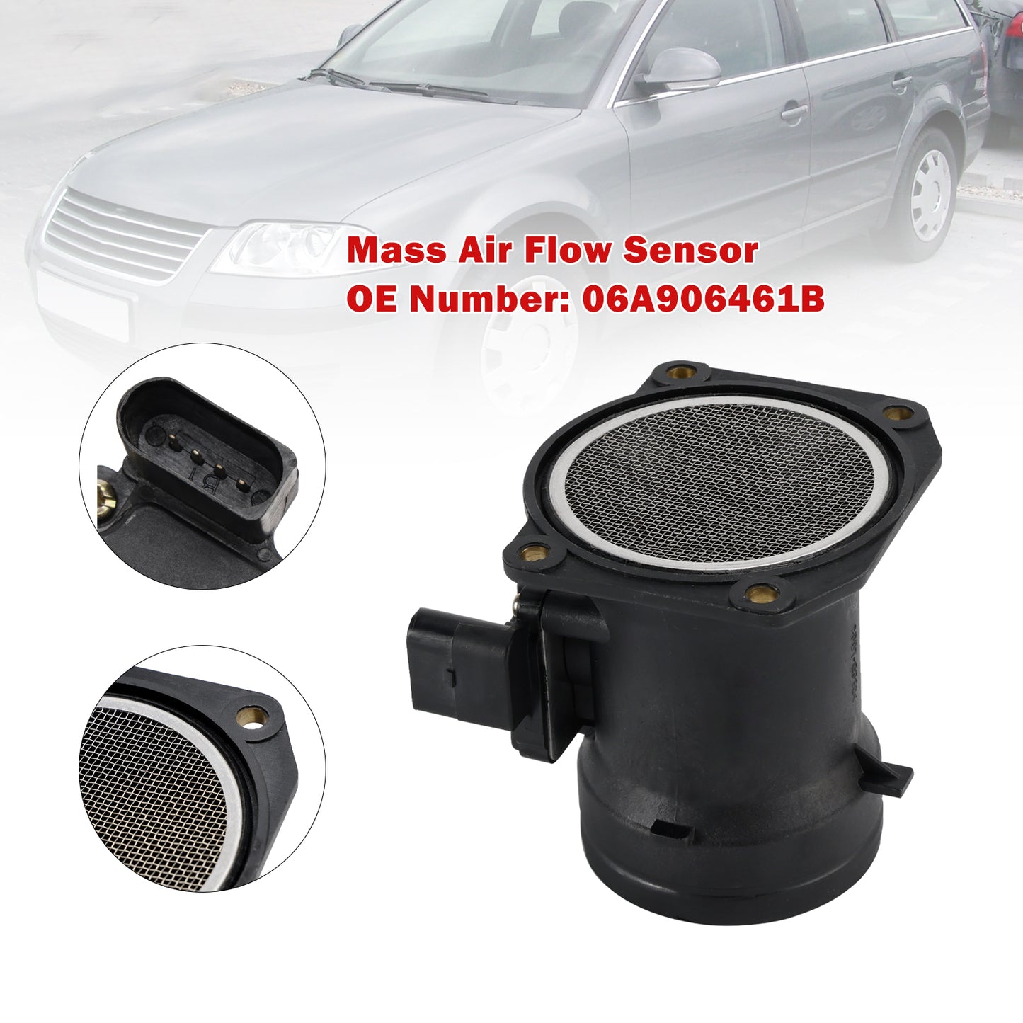 Mass Air Flow Sensor 06A906461B For VW Passat B5.5 Variant 3B6