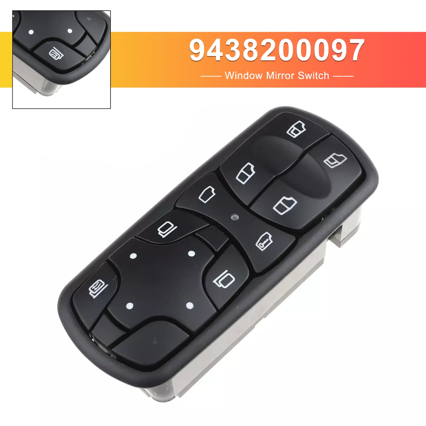 Mercedes-Benz Actros MPII 9438200097 Window Mirror Switch Regulator