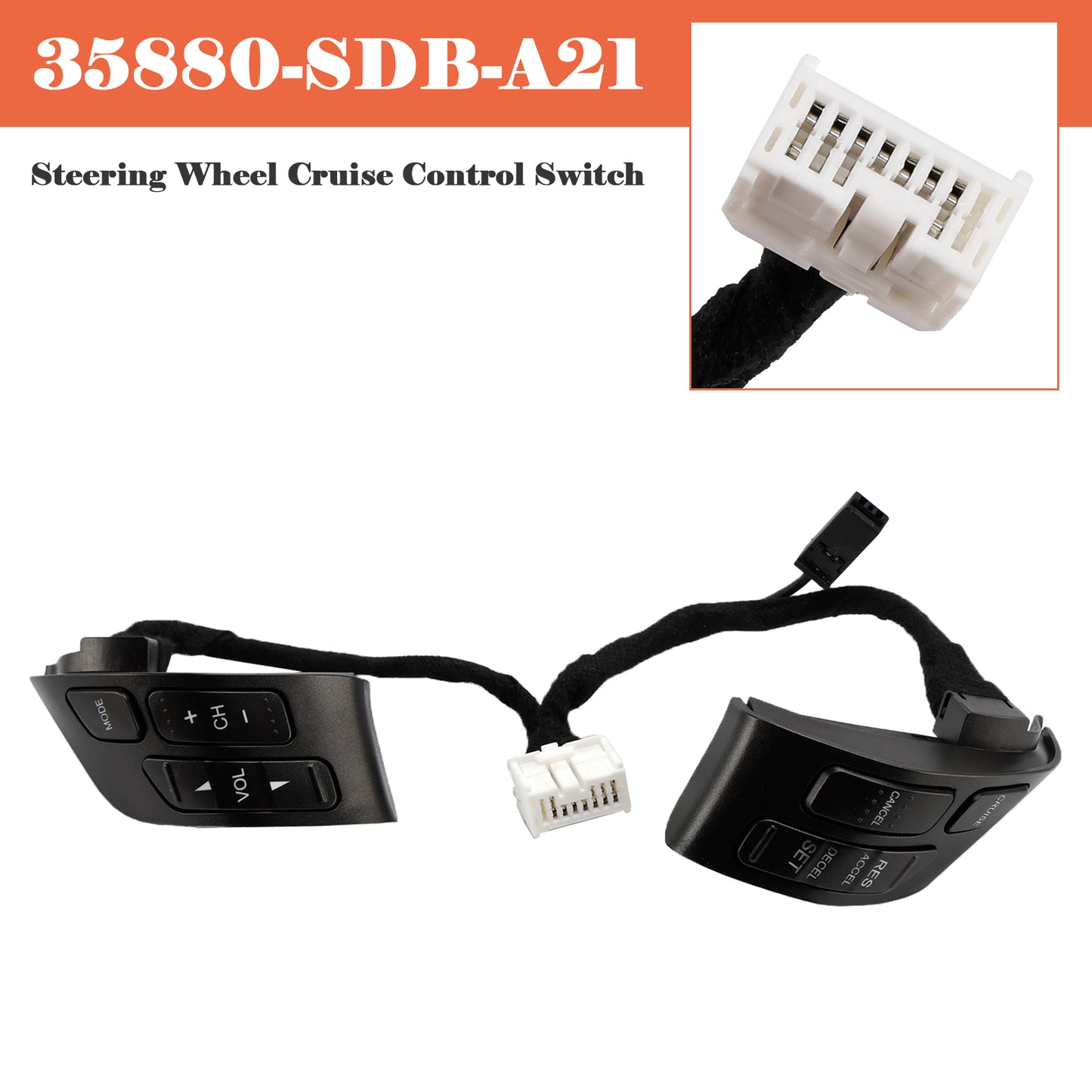 Honda Accord 2003-2007 Steering Wheel Cruise Control Switch 35880-SDB-A21