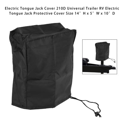 Electric Tongue Jack Cover 210D Universal Trailer RV Electric Tongue Jack Protective Cover Size 14″H x 5″W x 10″D