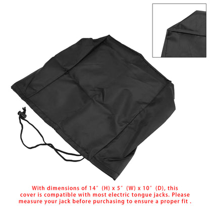 Electric Tongue Jack Cover 210D Universal Trailer RV Electric Tongue Jack Protective Cover Size 14″H x 5″W x 10″D