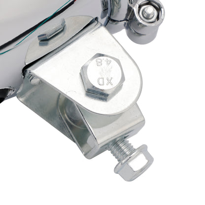 Motorcycle Beam Headlight Fog Lamp Custom Chrome Fits For Racer Bobber Chopper
