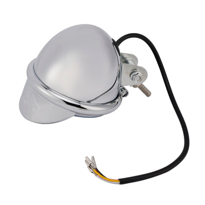 Racer Bobber Chopper Motor Cycle Beam Headlight Fog Lamp Custom Chrome Fits For Racer Bobber Chopper