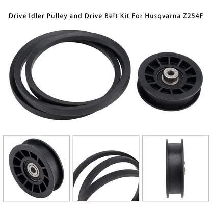 Drive Idler Pulley and Drive Belt Kit For Husqvarna Z254F