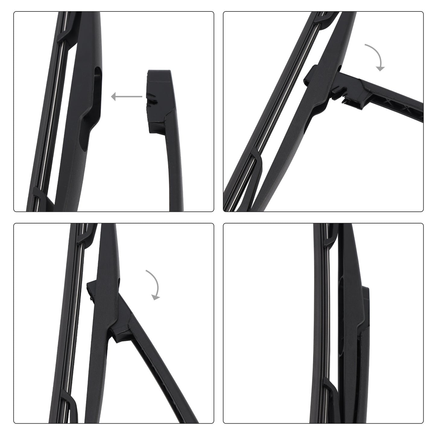 Peugeot 206 1998-2011 370mm 15inch Rear Windshield Wiper Blade Arm Set