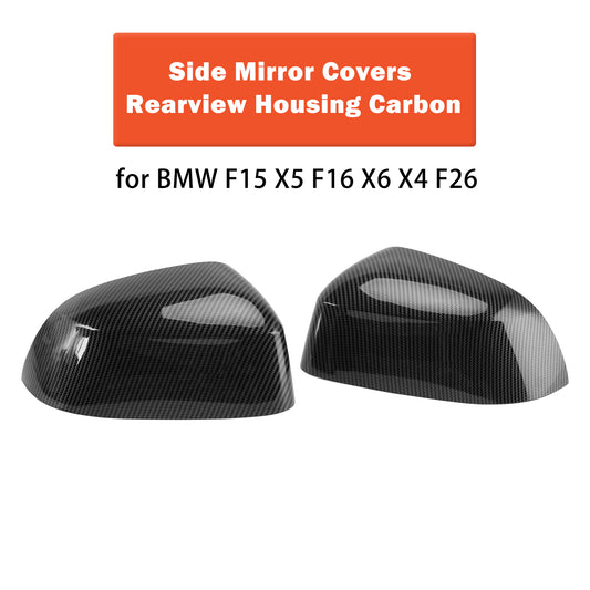 BMW F15 X5 F16 X6 X4 F26 Side Mirror Covers Rearview Housing Carbon 51167365113 51167365114