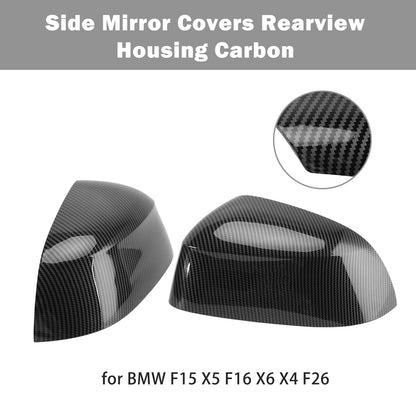 BMW F15 X5 F16 X6 X4 F26 Side Mirror Covers Rearview Housing Carbon 51167365113 51167365114