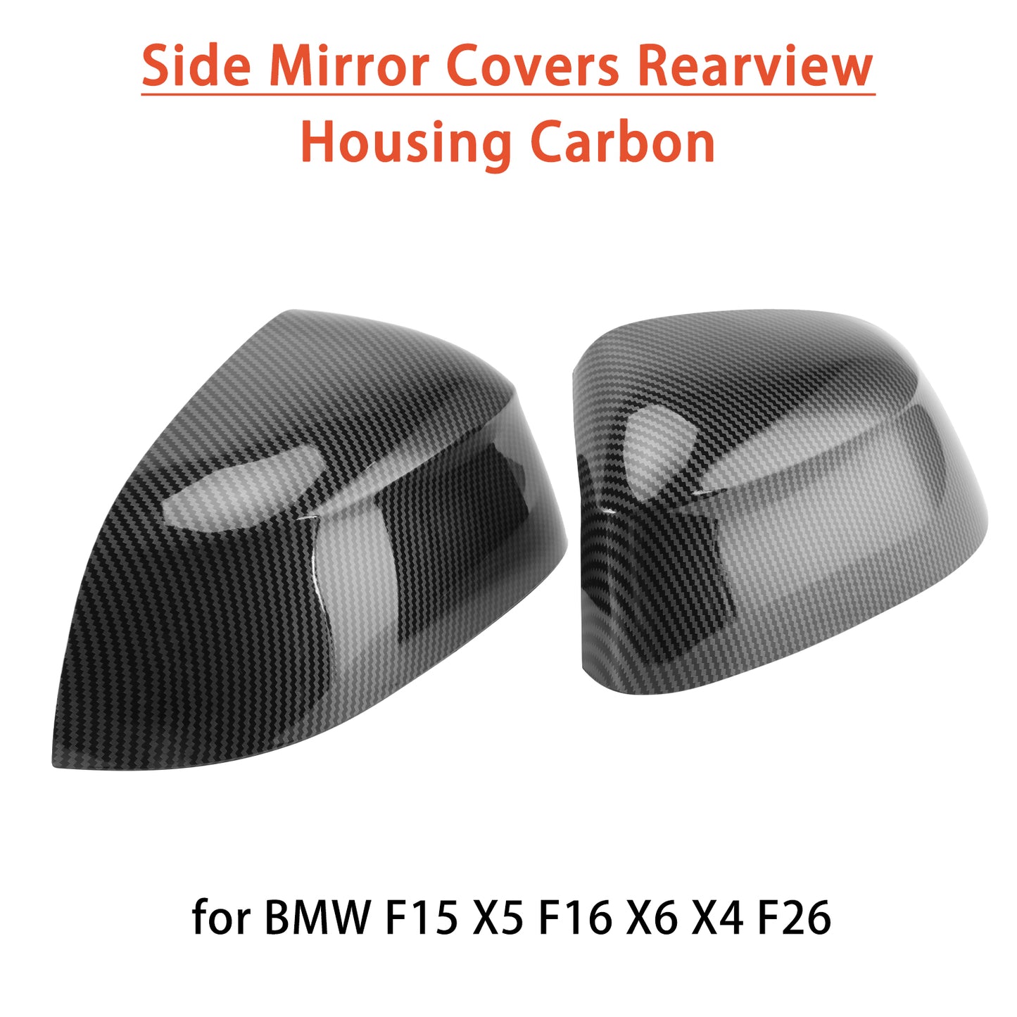 BMW F15 X5 F16 X6 X4 F26 Side Mirror Covers Rearview Housing Carbon 51167365113 51167365114