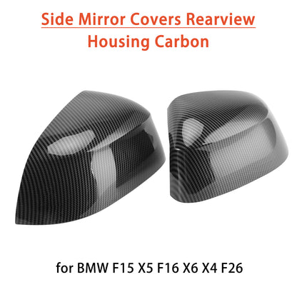 BMW F15 X5 F16 X6 X4 F26 Side Mirror Covers Rearview Housing Carbon 51167365113 51167365114