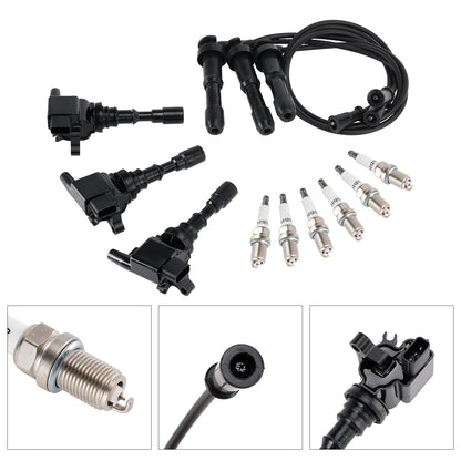 Kia Sorento 3.5L V6 2003-2006 UF431 3xIgnition Coil & 6x Spark Plug & 3xWireset 1788288 230054