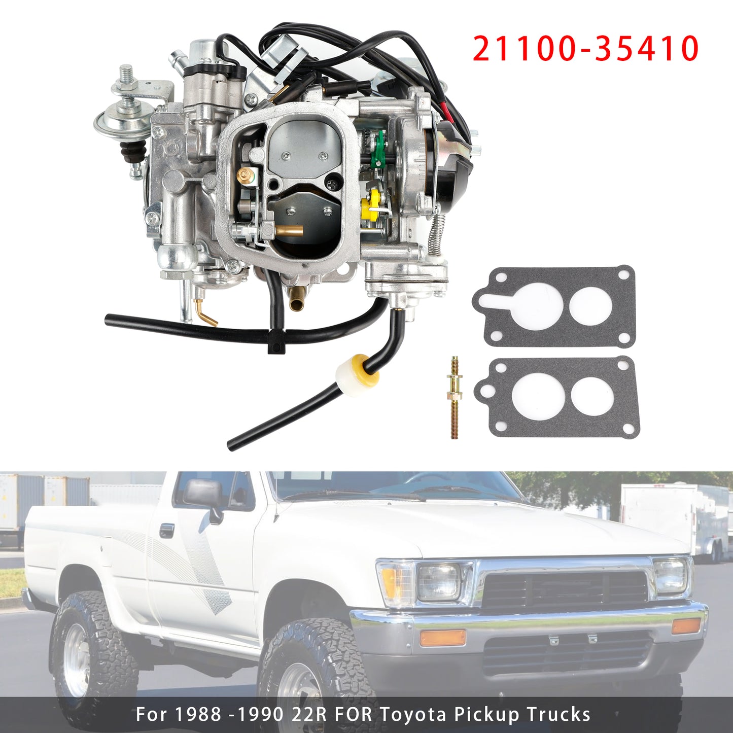 1987-1991 Toyota Truck 22R 2 BBL Square Carburetor 21100-35410 2110035410