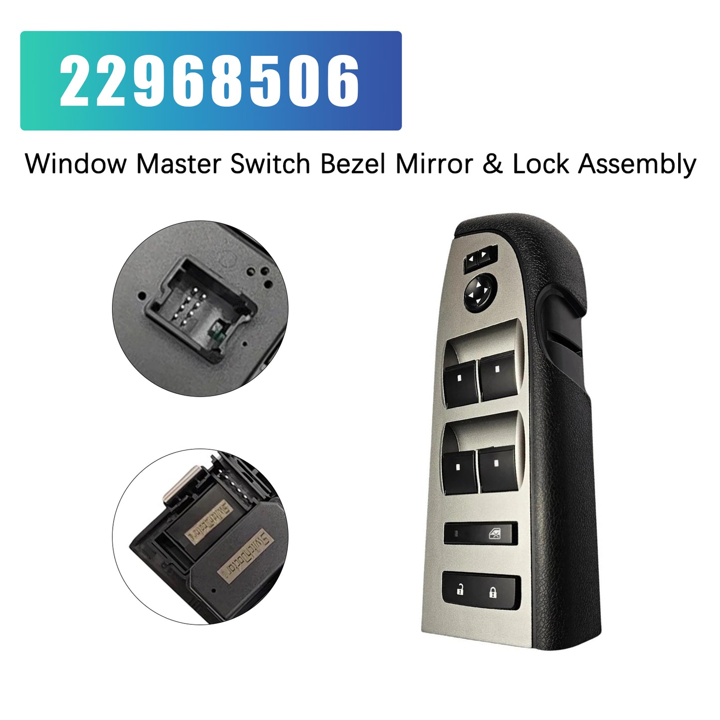 Chevrolet 2010-2013 Window Master Switch Bezel Mirror & Lock Assembly 22968506 20945129