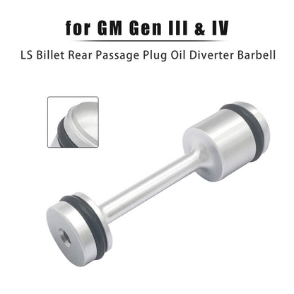 GM Gen III & IV LS Billet Rear Passage Plug Oil Diverter Barbell