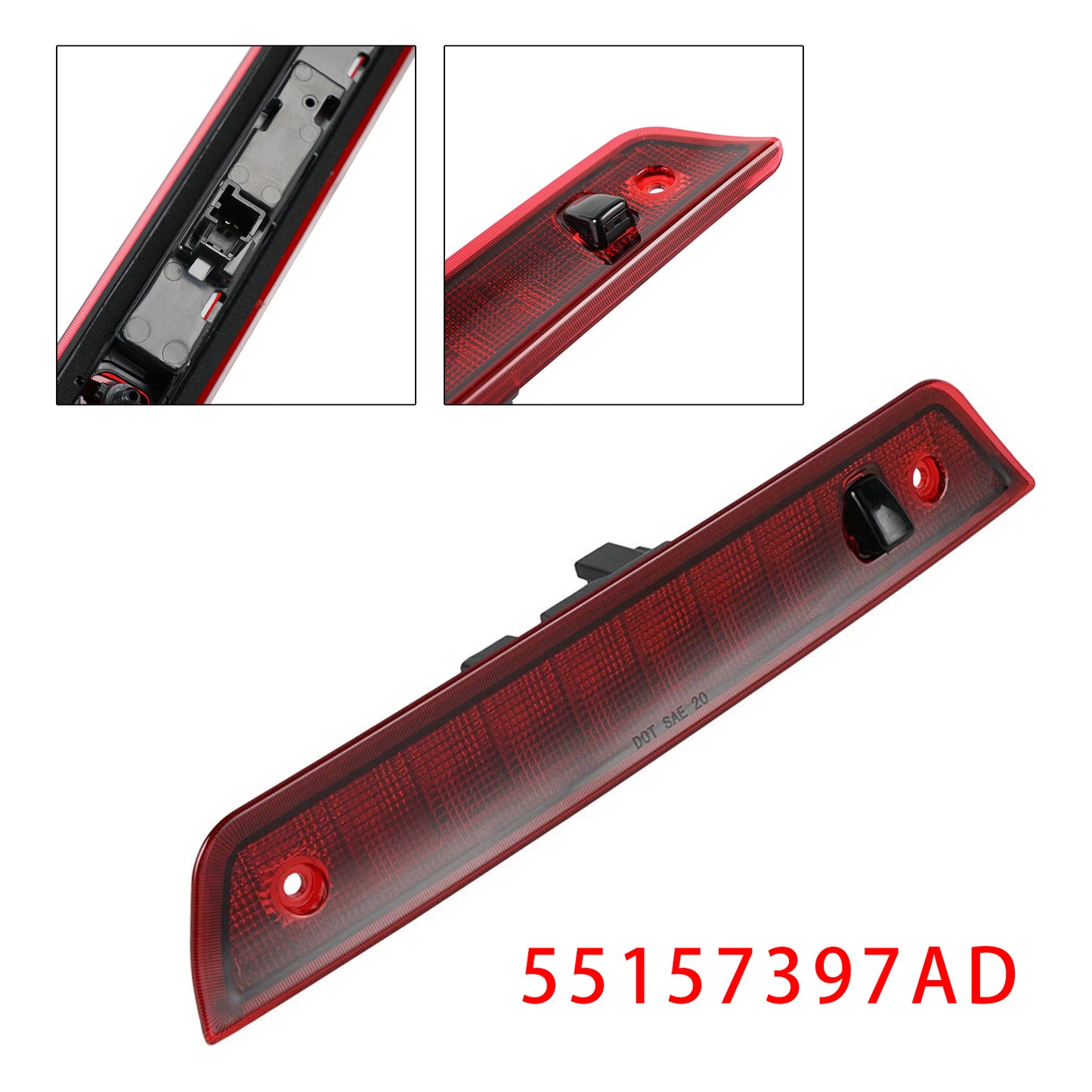2005-2010 Jeep Grand Cherokee Red LED Third 3rd Brake Light 55157397AD