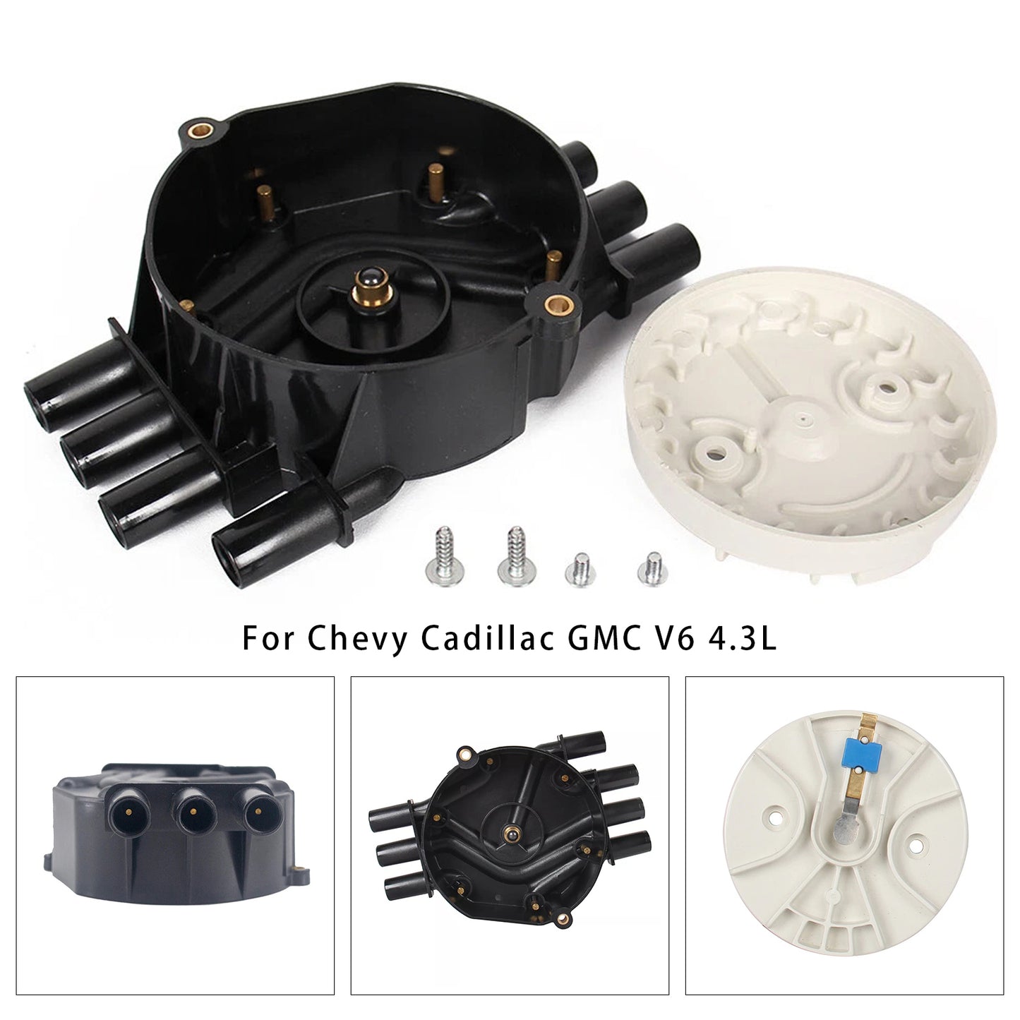 DR475 D328A Ignition Distributor Cap & Rotor Kit For Chevy Cadillac GMC V6 4.3L