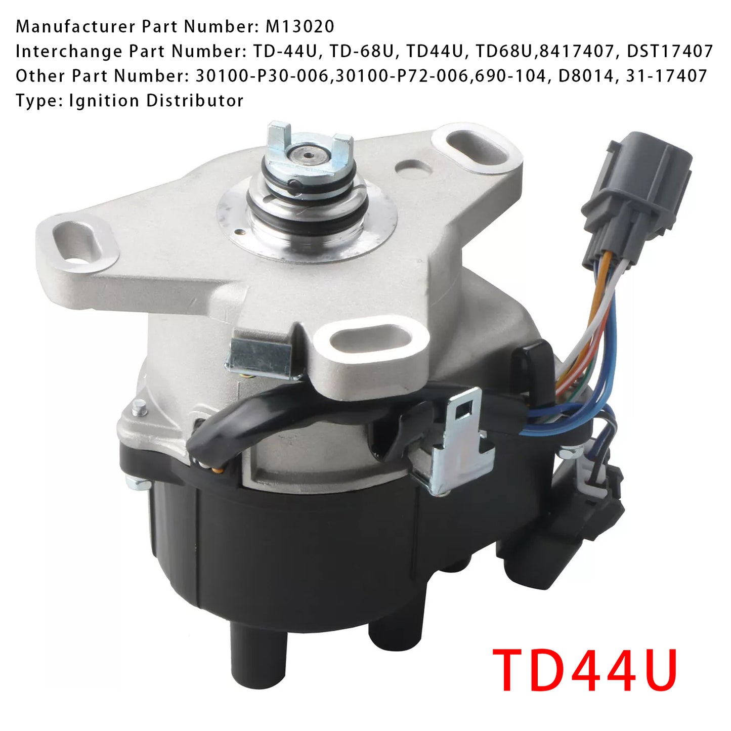 Ignition Distributor TD44U For 92-95 Honda Acura Integra B16A OBD1 B16A2 V-TEC