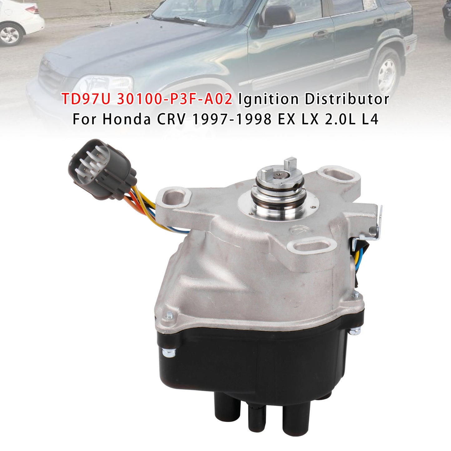 Honda CRV 1997-1998 EX LX 2.0L L4 TD97U 30100-P3F-A02 Ignition Distributor