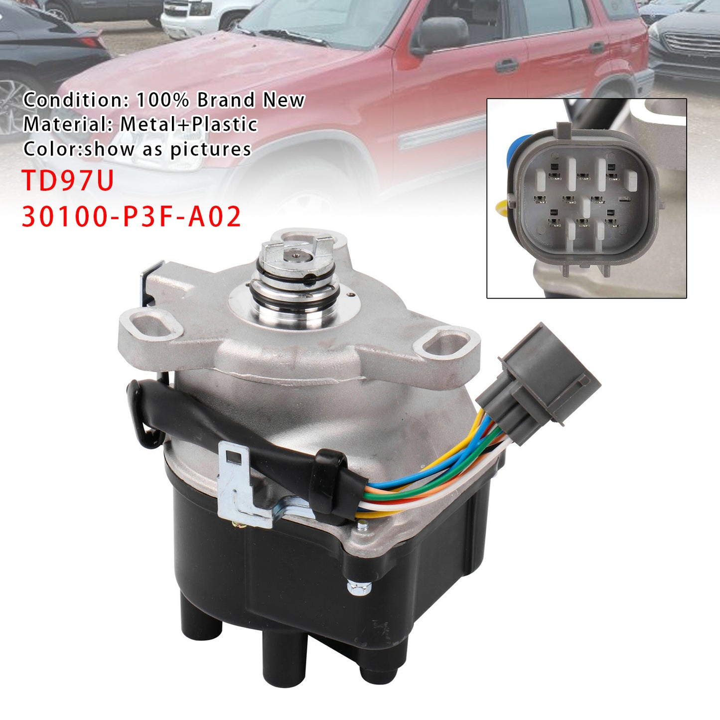 TD97U 30100-P3F-A02 Ignition Distributor For Honda CRV 1997-1998 EX LX 2.0L L4