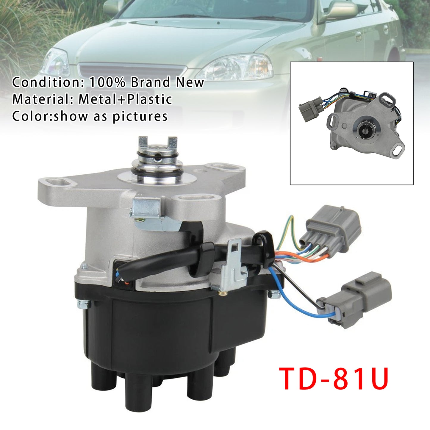 TD81U Ignition Distributor For Honda Acura B16A B16A2 B18C DOHC VTEC 96-01