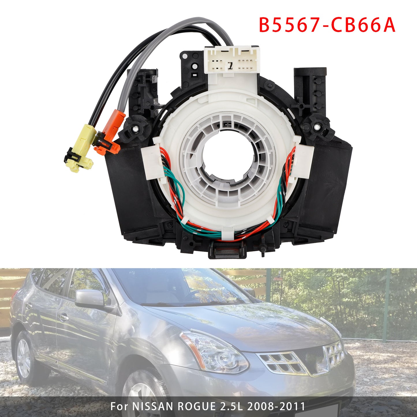 2008-2011 Nissan Rogue 2.5L Clock Spring B5567-CB66A