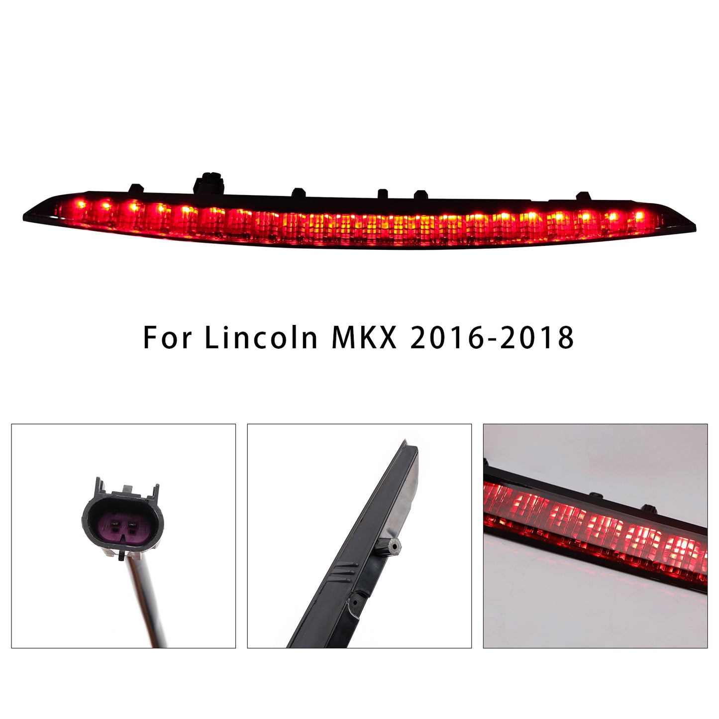 2016-2018 Lincoln MKX FA1Z-13A613-AB Black Lens Rear High Mount Brake Light