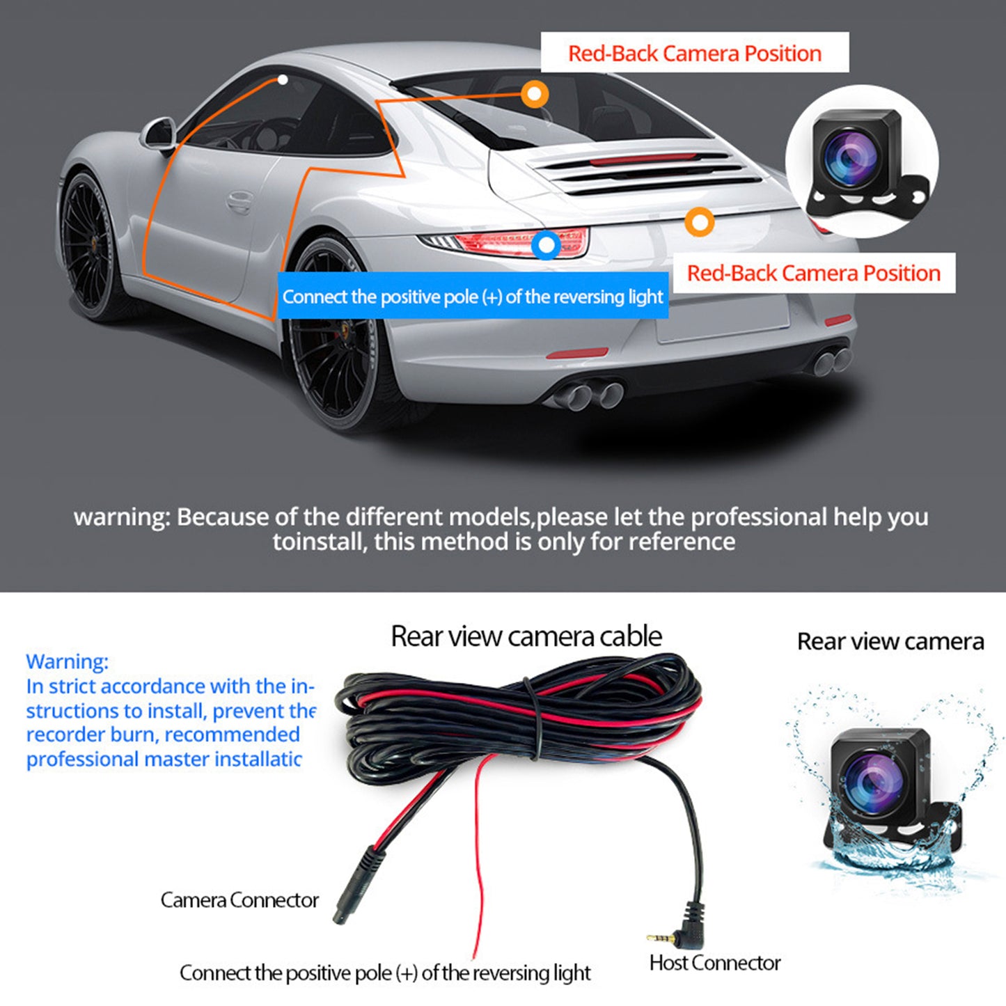 10-inch Full Screen HD 1080P Rearview Mirror Streaming Media Driving Recorder Dual Lens with Reversing Image