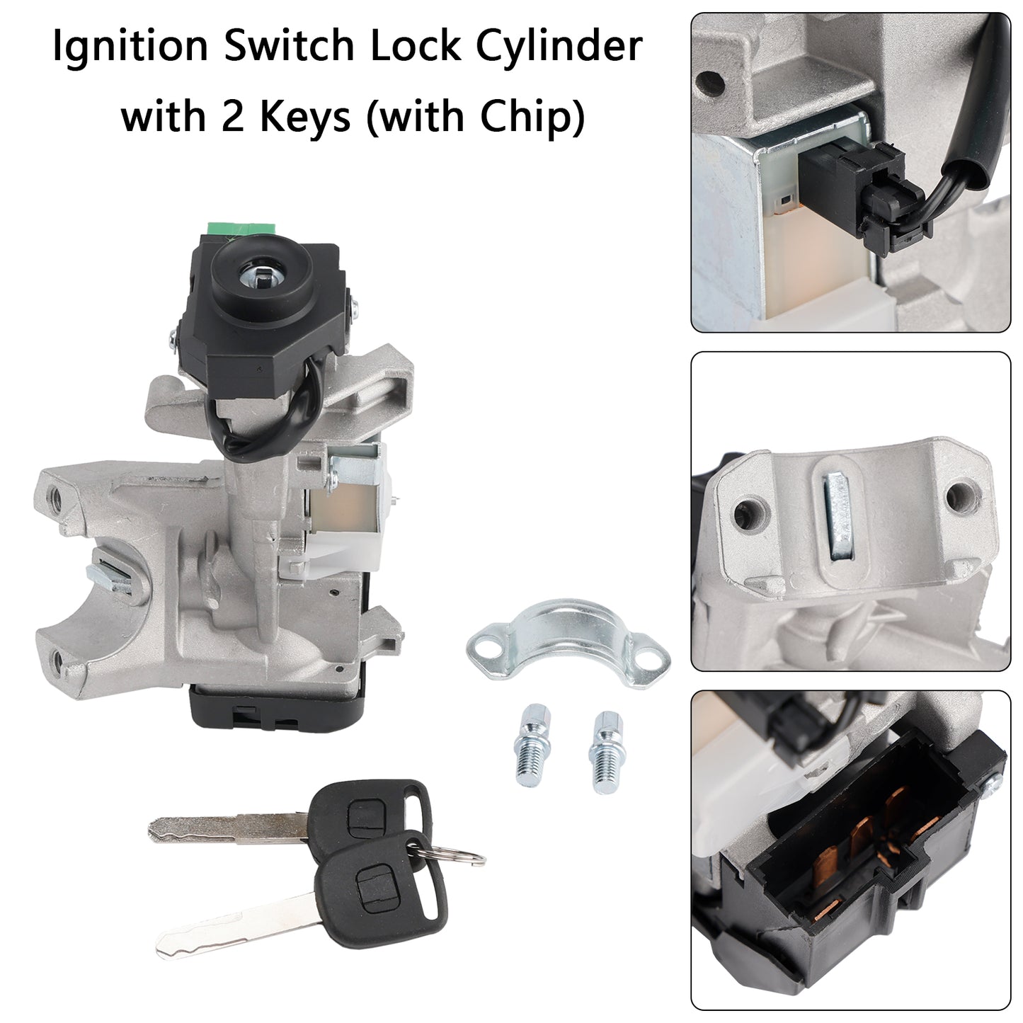 Honda Civic 1.3L 1.7L Ignition Switch Lock Cylinder with 2 Keys with Chip