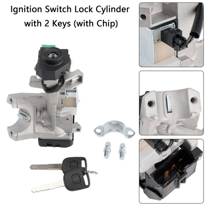 Honda Civic 1.3L 1.7L Ignition Switch Lock Cylinder with 2 Keys W/Chip