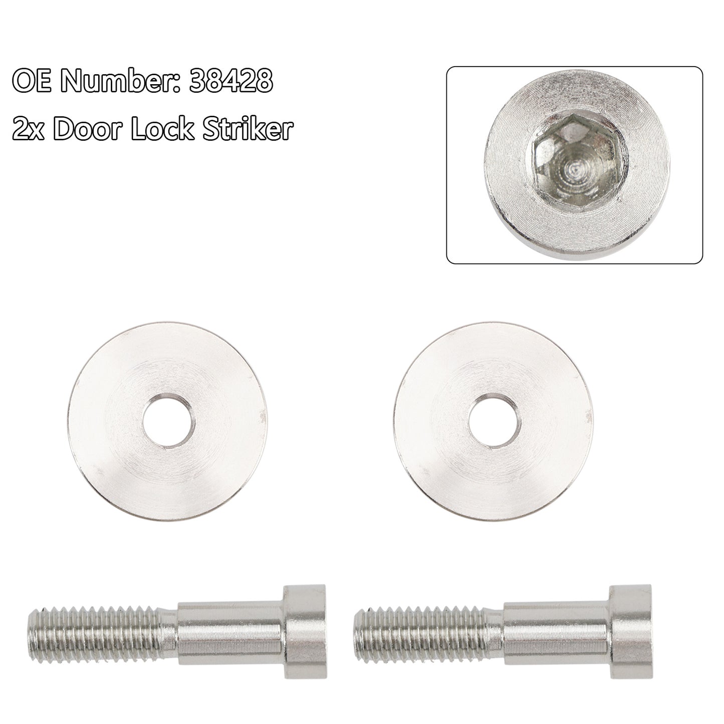 15013147 Door Lock Striker 38428 Compatible with 1985-2002 Chevy K1500 K2500 K3500 GMC C1500 C2500 C3500 Yukon Truck Door Latch Bolt Pin Replace