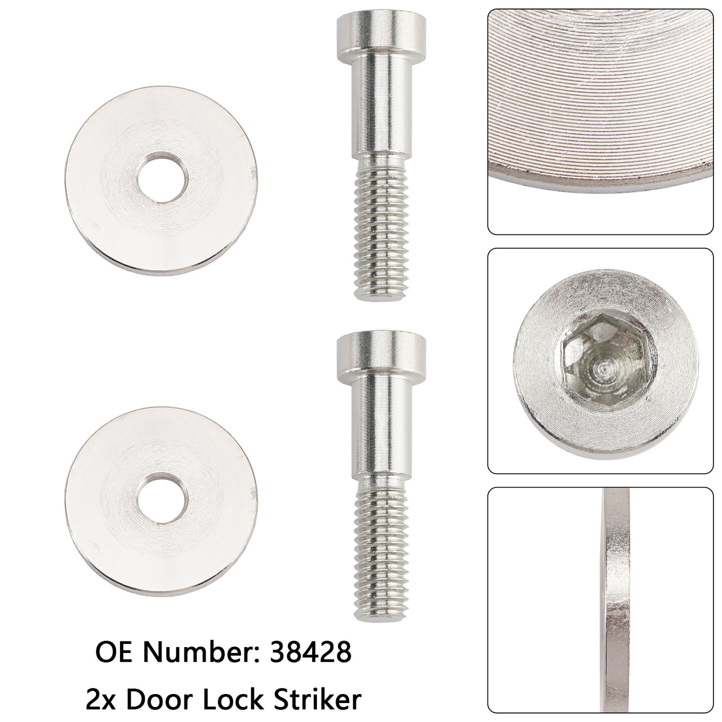 15013147 Door Lock Striker 38428 Compatible with 1985-2002 Chevy K1500 K2500 K3500 GMC C1500 C2500 C3500 Yukon Truck Door Latch Bolt Pin Replace