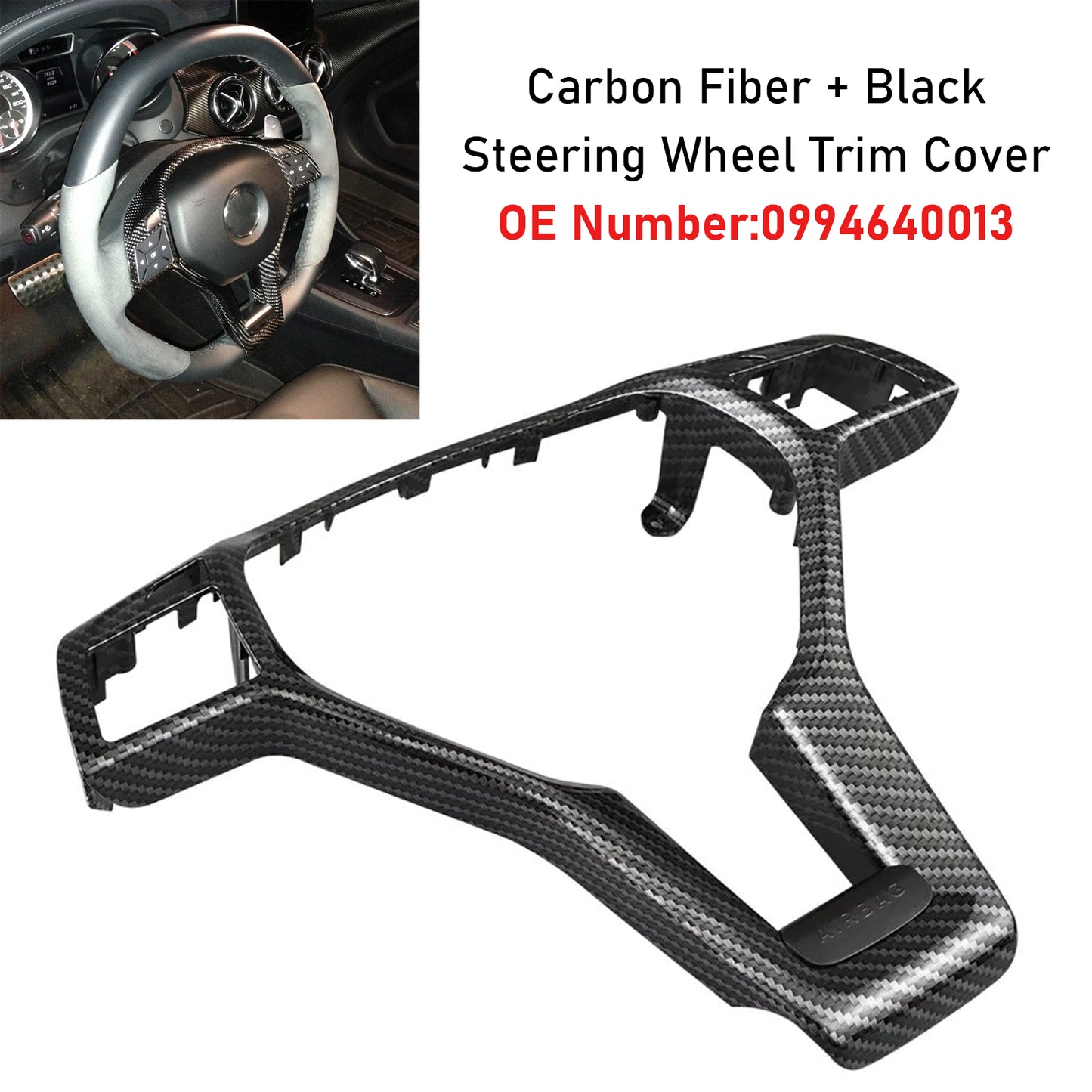 Mercedes Benz C-Class W204 C63 AMG Steering Wheel Trim Cover 0994640013