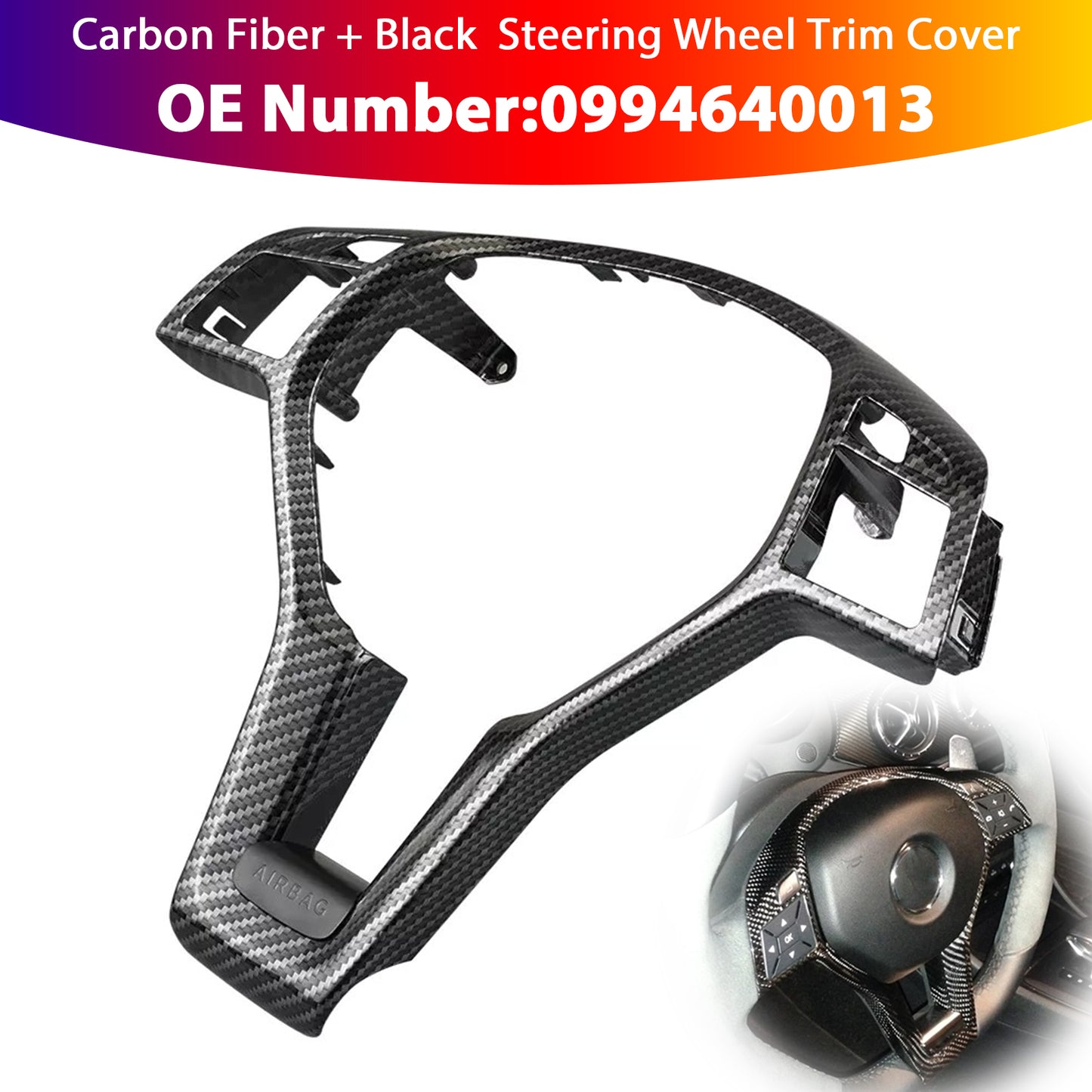 Mercedes Benz C-Class W204 C63 AMG Steering Wheel Trim Cover 0994640013