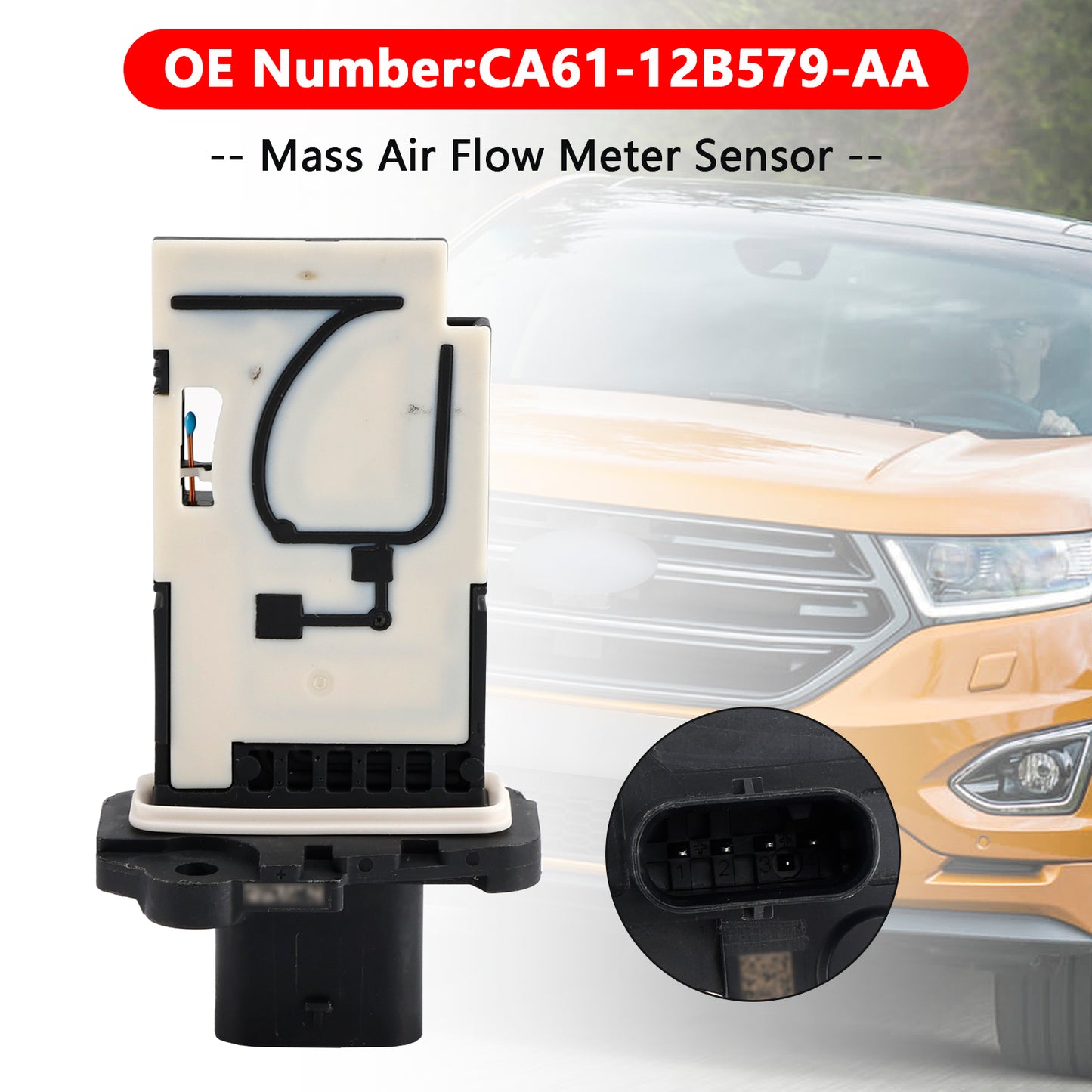 Mass Air Flow Meter Sensor CA61-12B579-AA A2C86319400 For Ford B-Max Fiesta Tourneo Transit