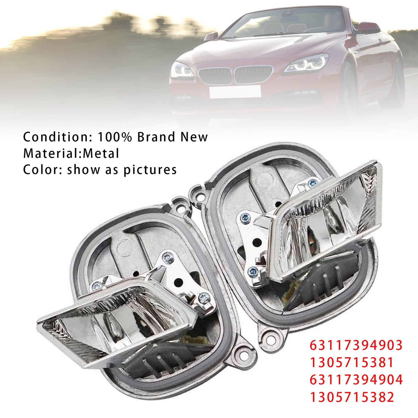 BMW 6 Series F12 F13 F06 LCI 2014-2018 Left+Right LED Cornering Light Module 63117394903 1305715381