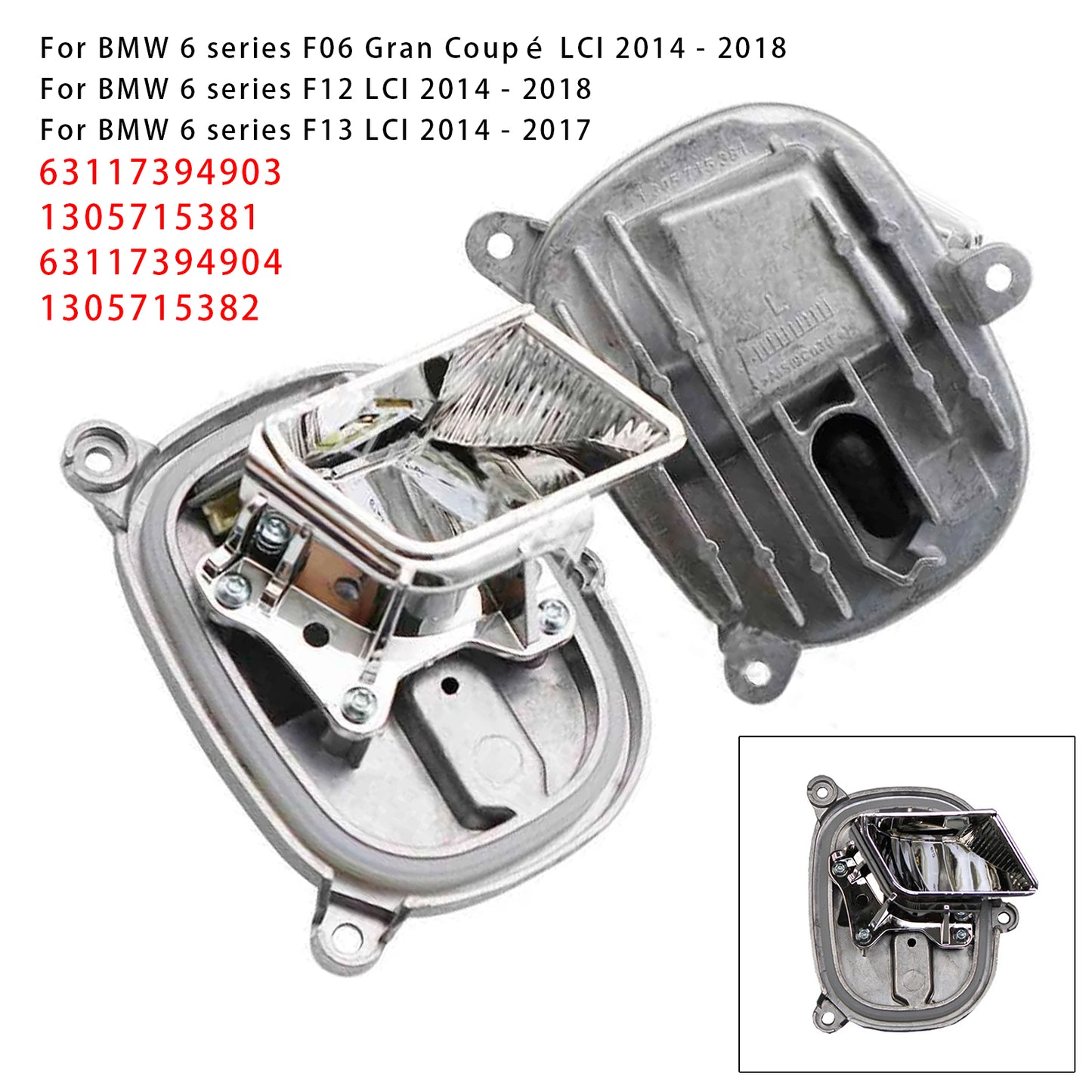 BMW 6 Series F12 F13 F06 LCI 2014-2018 Left+Right LED Cornering Light Module 63117394903 1305715381