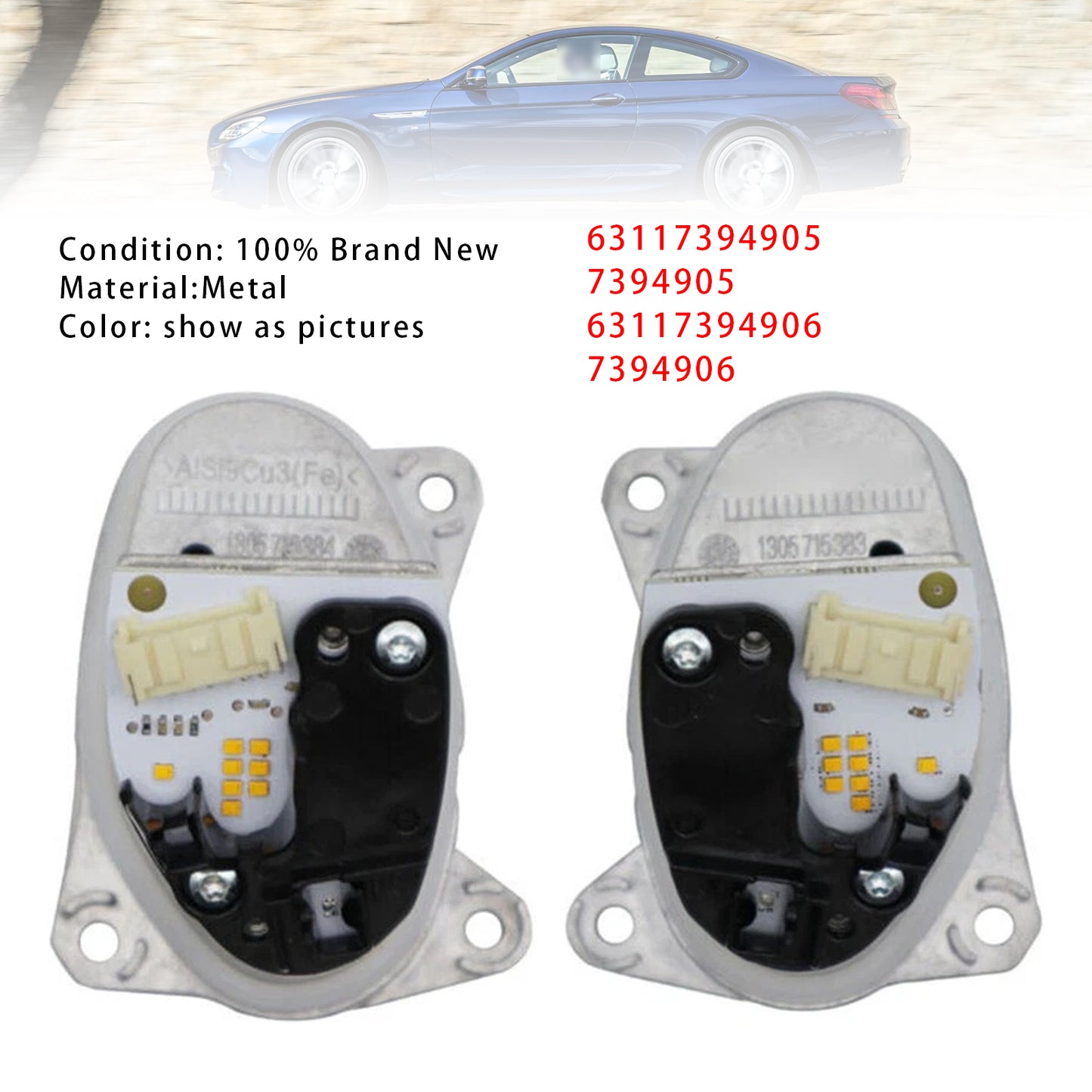 BMW F06 F12 F13 63117394905 63117394906 Left+Right LED Turn Signal Light Control Module