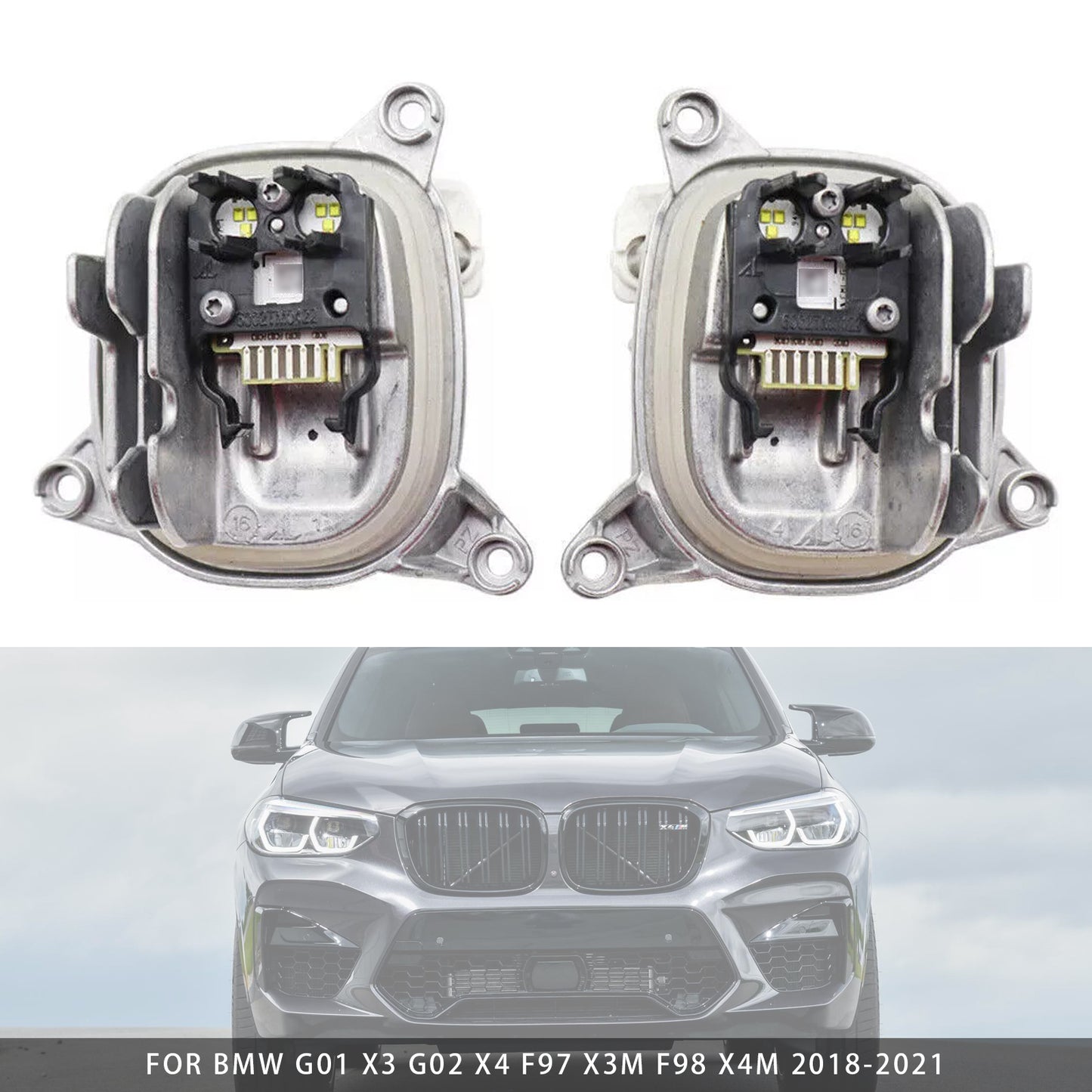 2018-2021 BMW G01 X3 G02 X4 3117466107 63117466108 Left+Right DRL LED MODULE White