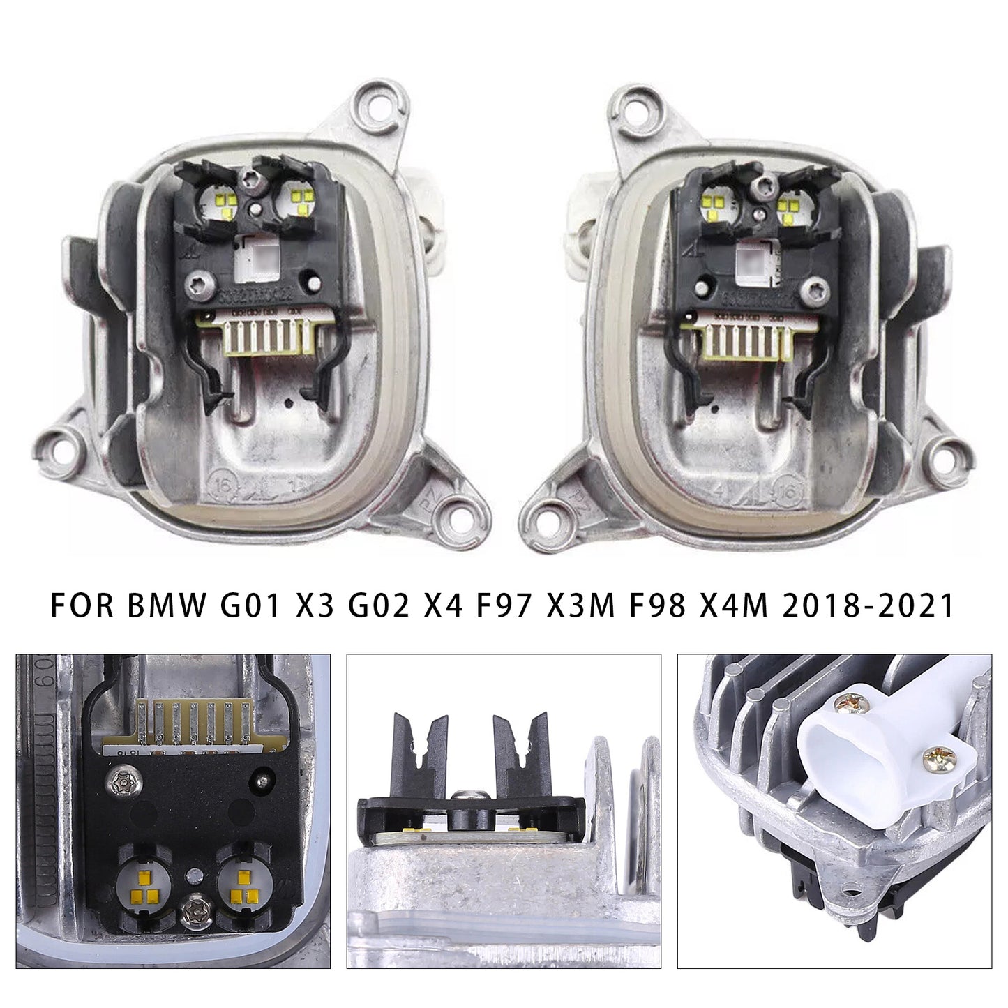 2018-2021 BMW G01 X3 G02 X4 3117466107 63117466108 Left+Right DRL LED MODULE White