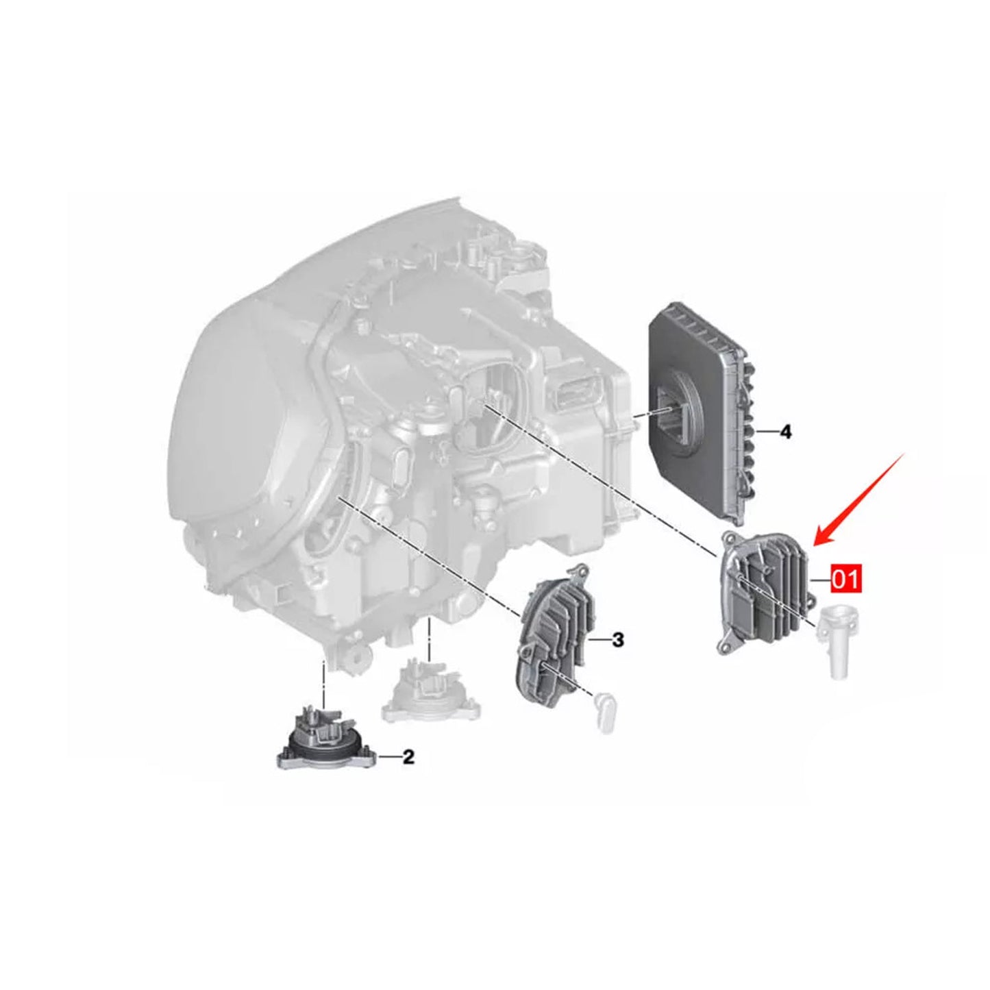 2018-2021 BMW G01 X3 G02 X4 3117466107 63117466108 Left+Right DRL LED MODULE White